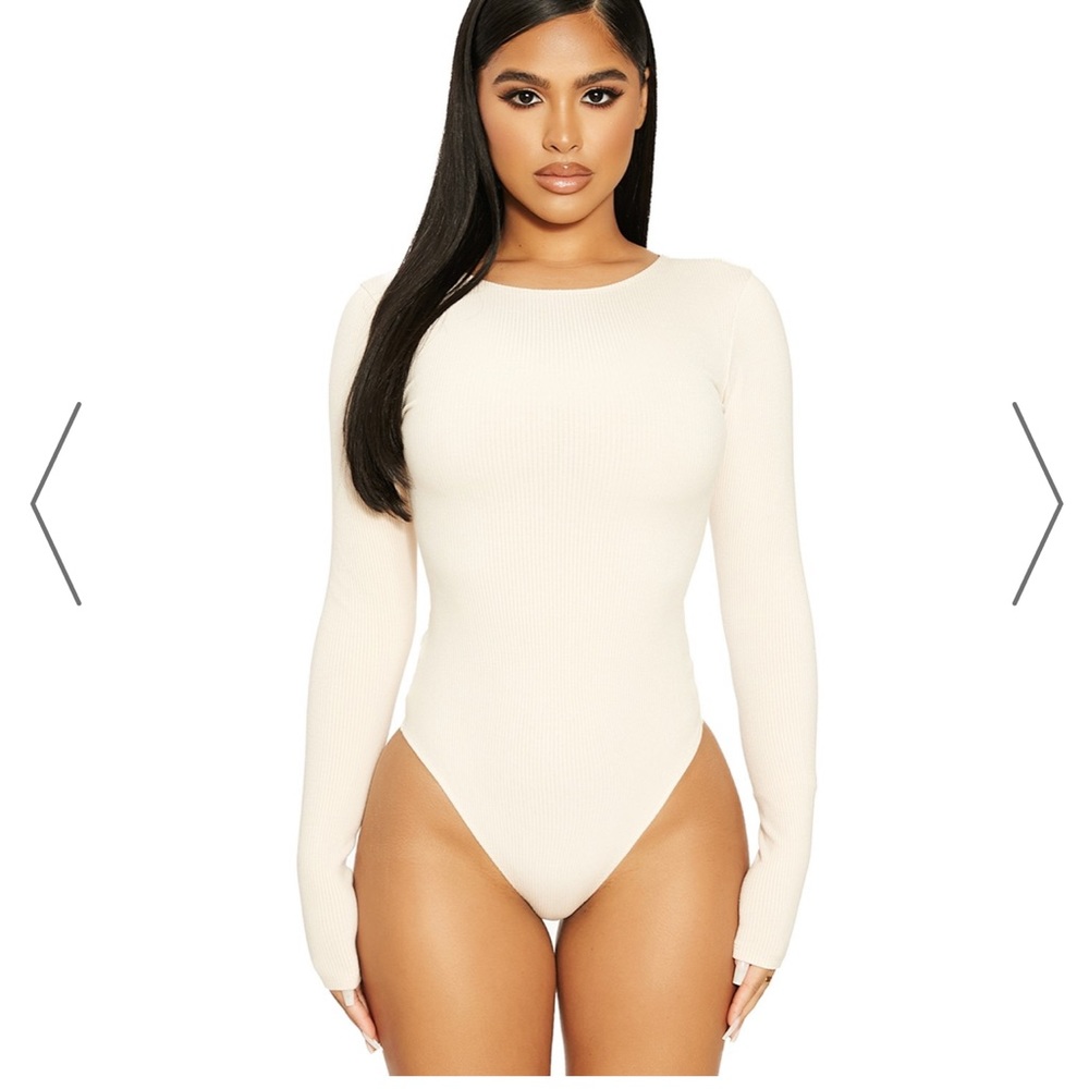 Naked wardrobe, Snatch goals bodysuit in oatmeal